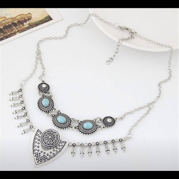 Silver-tone Bohemian Necklace - Picture 4 of 4